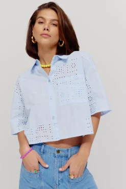 Best Blouse Tyra | Sky blue | Harper & Yve DAMES Blouses|Tops