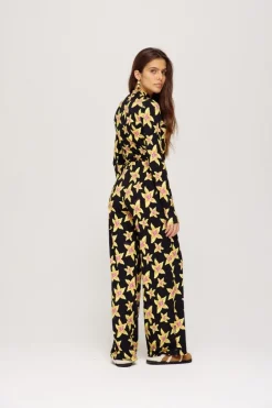 Online Broek Jane | Cheeky flower yellow | Harper & Yve DAMES Co-ords|Broeken