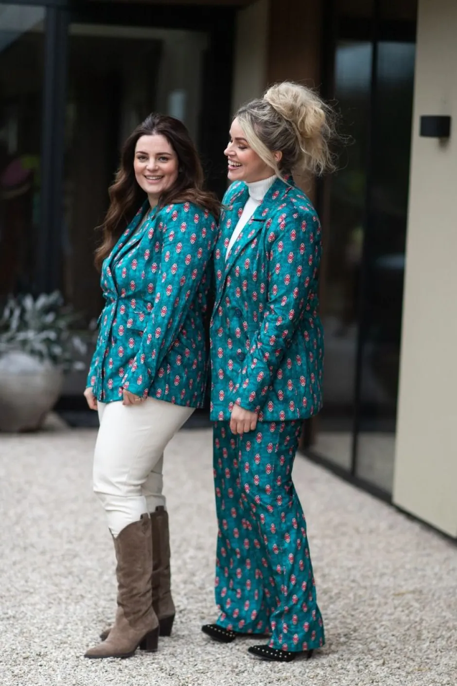 Discount Broek Sam | Wide leg | Tibetan blue | DAMES Broeken