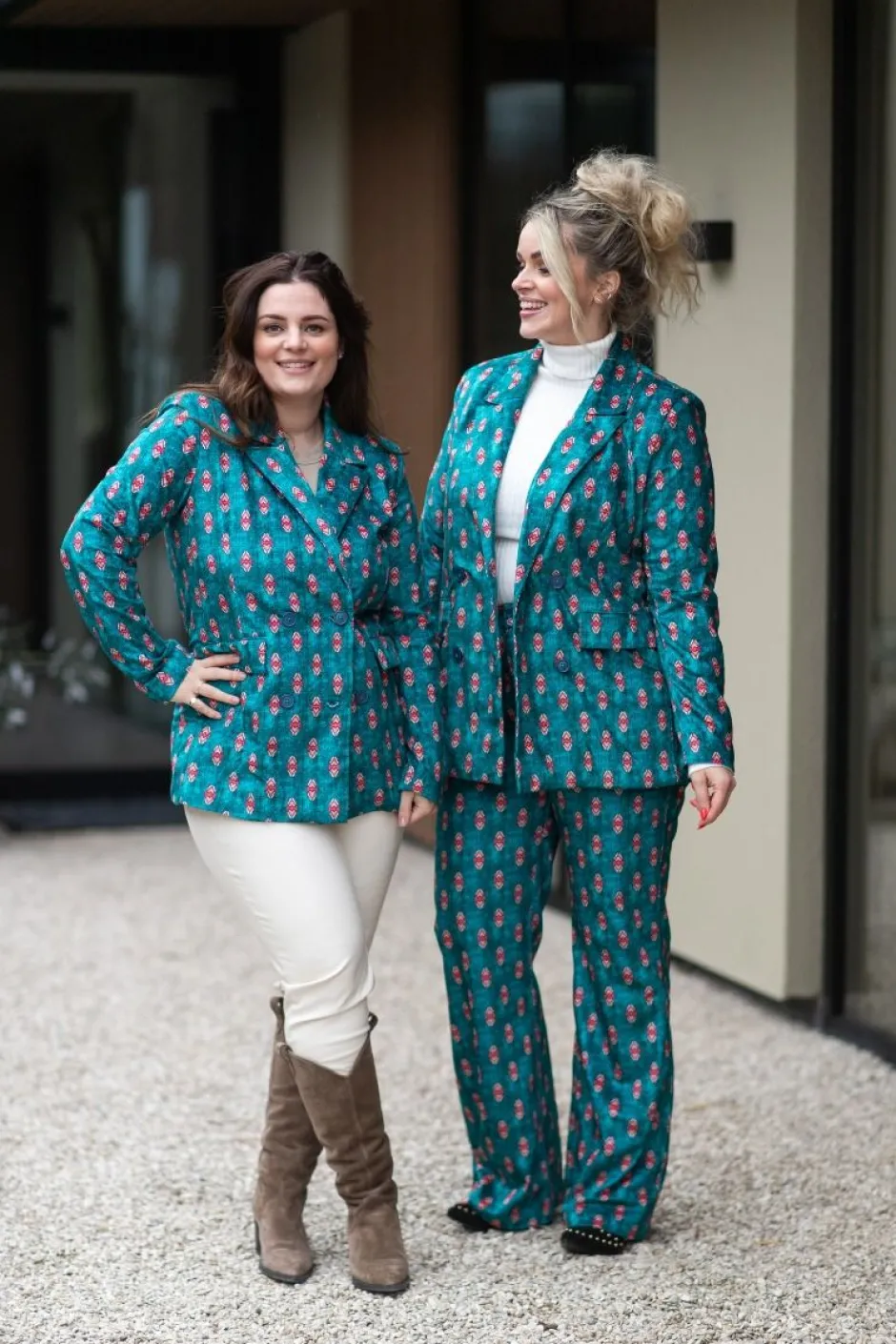 Discount Broek Sam | Wide leg | Tibetan blue | DAMES Broeken