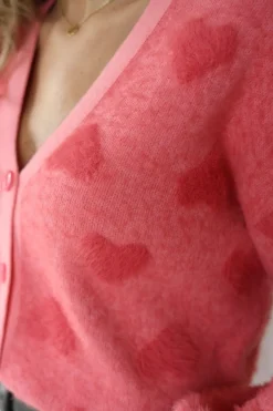Outlet Cardigan Lovefest | Lipstick | DAMES Vesten|Vesten & Truien