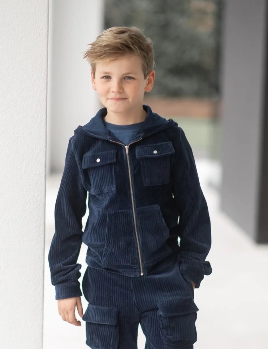 Hot Cardigan rib | Cool indigo | DAMES Snøpskes|Snøpskes