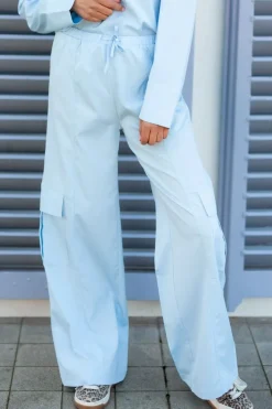 Outlet Cargo pants Nevada | Light blue | DAMES Co-ords|Broeken
