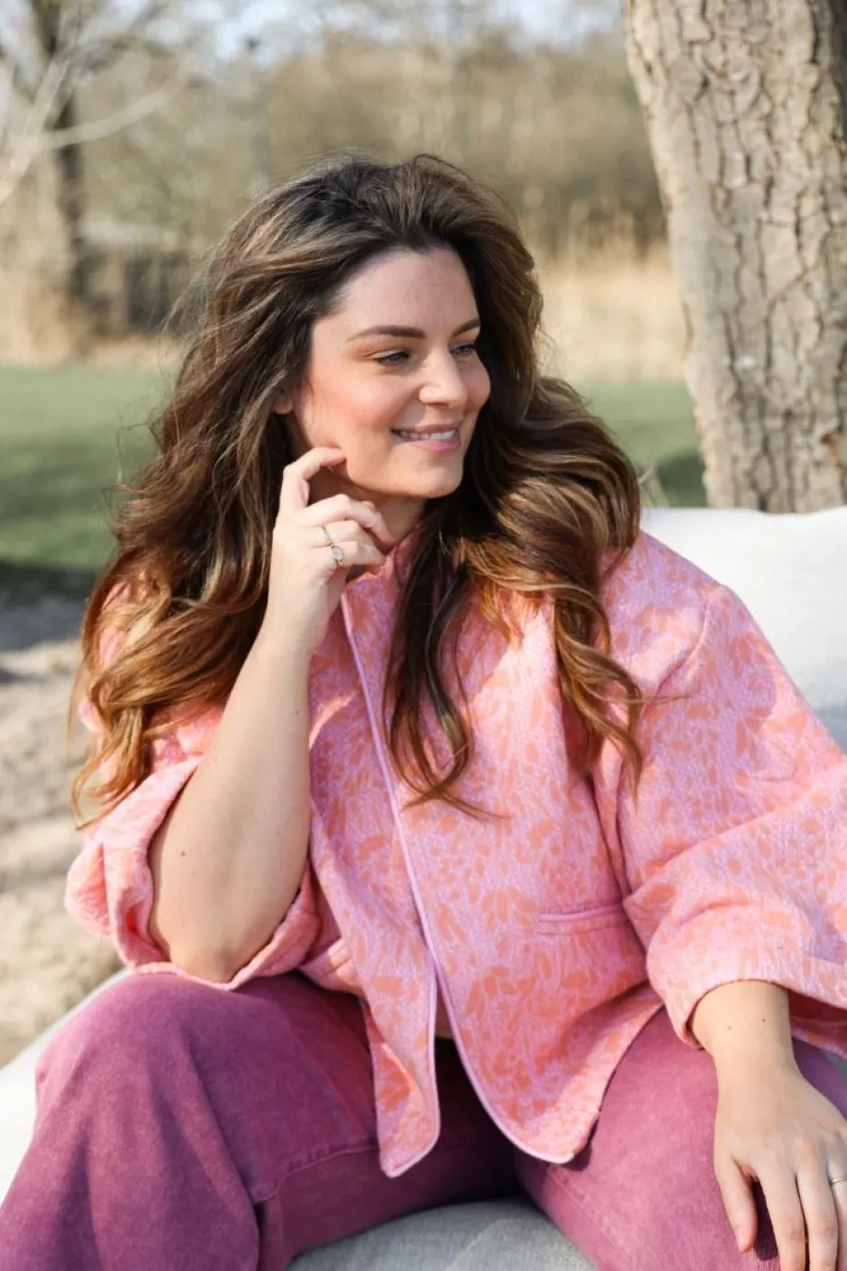 Online Clea jacket | Pink peach | DAMES Jacks & Jassen