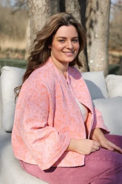 Online Clea jacket | Pink peach | DAMES Jacks & Jassen