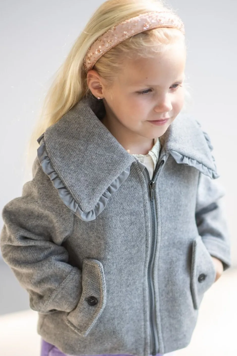 Online Collar jacket Rose | Grey dark melange | Jassen & Jacks