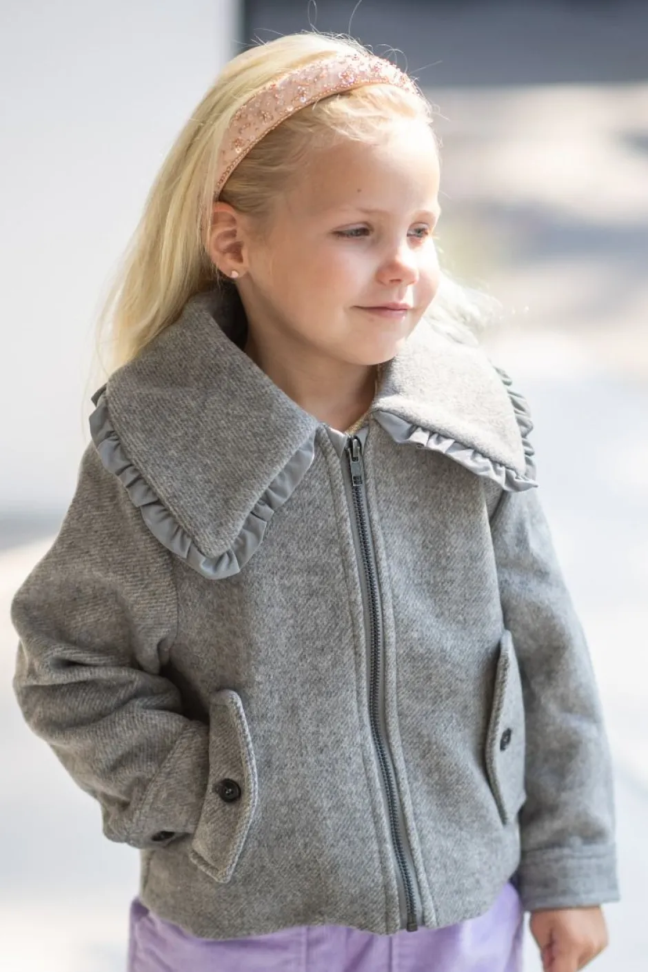 Online Collar jacket Rose | Grey dark melange | Jassen & Jacks