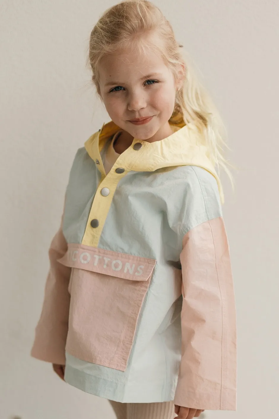 Online Color block jacket | Pastel blue/mellow yellow | Jassen & Jacks