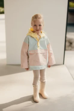 Online Color block jacket | Pastel blue/mellow yellow | Jassen & Jacks