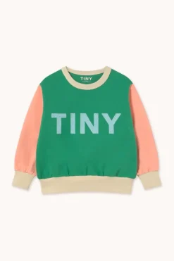 Sale Color block sweatshirt | Emerald | Truien & Vesten|Truien & Vesten