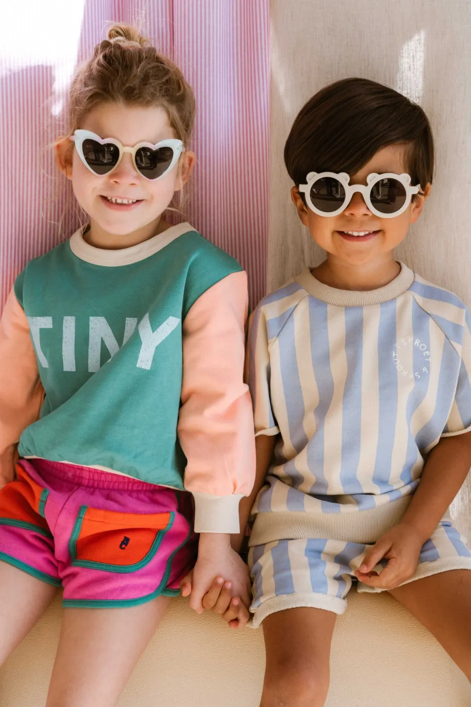 Sale Color block sweatshirt | Emerald | Truien & Vesten|Truien & Vesten