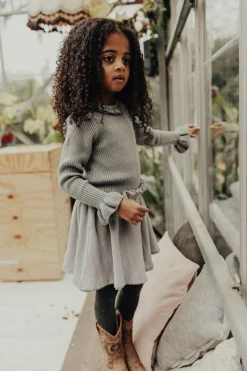 Hot Crincle skirt Strawberry | Greyish blue | DAMES Rokken|Rokken