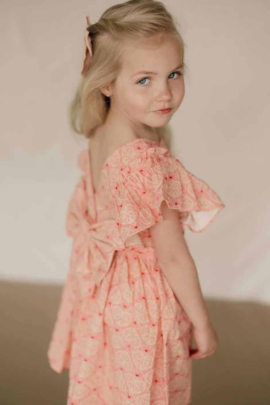 New Dress Ava bow gots | Lacy pink | DAMES Jurken & Salopettes|Jurken