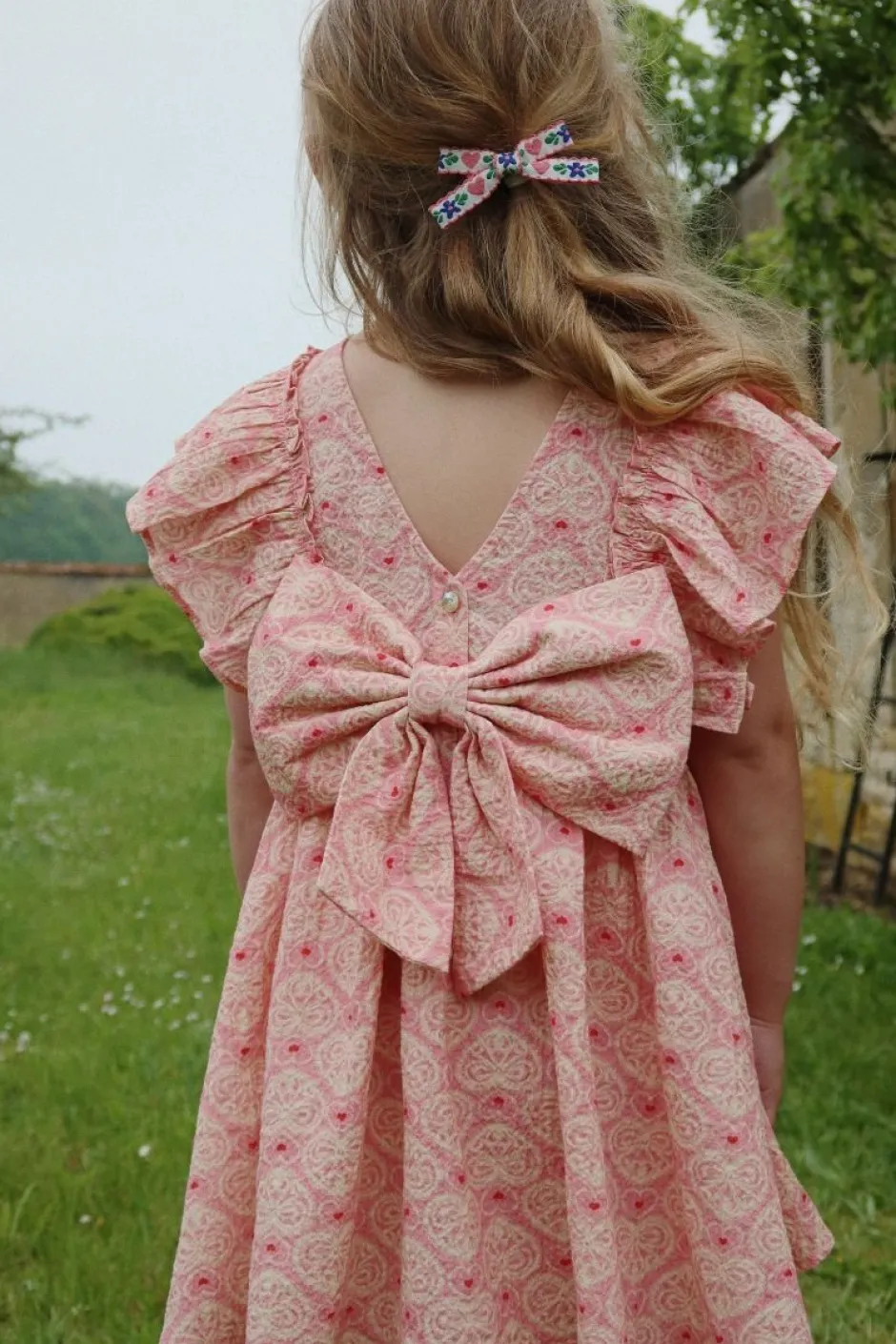 New Dress Ava bow gots | Lacy pink | DAMES Jurken & Salopettes|Jurken