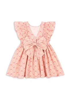New Dress Ava bow gots | Lacy pink | DAMES Jurken & Salopettes|Jurken