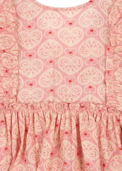 New Dress Ava bow gots | Lacy pink | DAMES Jurken & Salopettes|Jurken