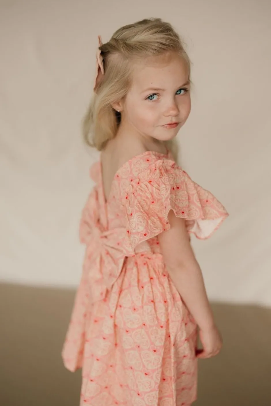 New Dress Ava bow gots | Lacy pink | DAMES Jurken & Salopettes|Jurken