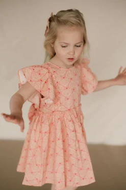 New Dress Ava bow gots | Lacy pink | DAMES Jurken & Salopettes|Jurken