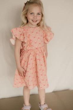 New Dress Ava bow gots | Lacy pink | DAMES Jurken & Salopettes|Jurken