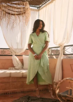 Dress Blossom | Bright green | DAMES Jurken