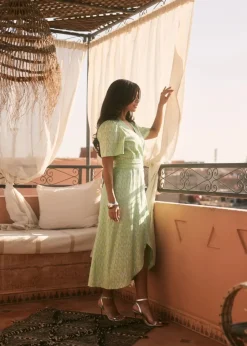 Dress Blossom | Bright green | DAMES Jurken