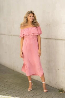 Hot Dress Bonne | Soft coral | DAMES Jurken