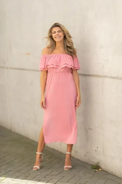 Hot Dress Bonne | Soft coral | DAMES Jurken