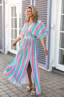 Hot Dress Plissé | Rainbow cake | DAMES Jurken|Snøpskes