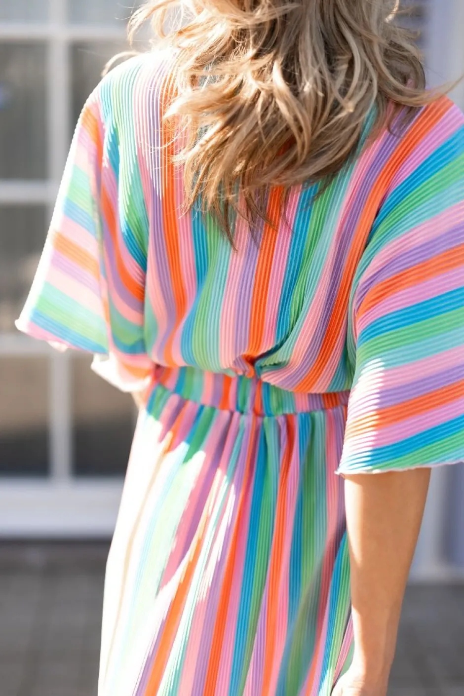 Hot Dress Plissé | Rainbow cake | DAMES Jurken|Snøpskes