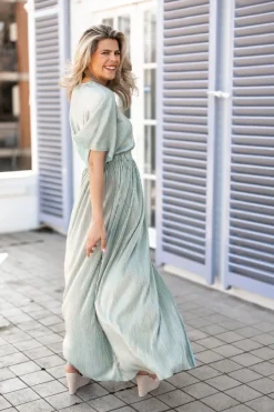 New Dress Plissé | Sparkling mojito | DAMES Jurken|Snøpskes