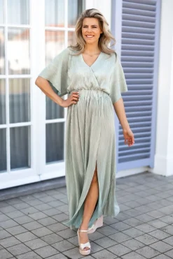 New Dress Plissé | Sparkling mojito | DAMES Jurken|Snøpskes