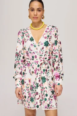 Clearance Dress Yade | Ecru multi | Harper & Yve DAMES Jurken