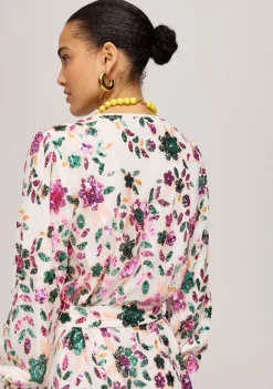 Clearance Dress Yade | Ecru multi | Harper & Yve DAMES Jurken