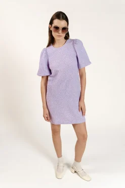 Sale Elisa dress | Relieve lila | DAMES Jurken