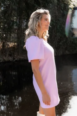 Sale Elisa dress | Relieve lila | DAMES Jurken