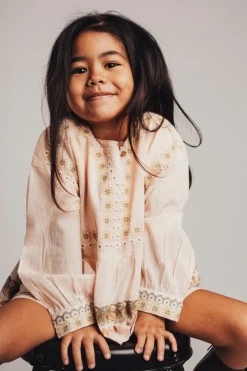 Discount Embroidery blouse Cima | Rose salmon | DAMES Co-ords|Co-ords