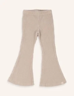 New Flared broek | Rib crème | DAMES Broeken & Leggings|Broeken