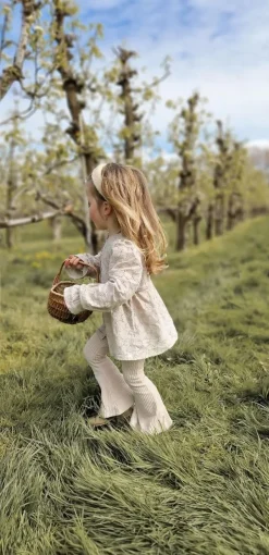 New Flared broek | Rib crème | DAMES Broeken & Leggings|Broeken