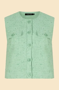Discount Gilet Amanda | Green | DAMES Co-ords|Blazers & Gilets