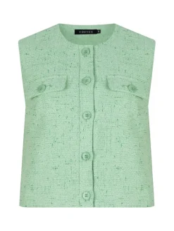 Discount Gilet Amanda | Green | DAMES Co-ords|Blazers & Gilets