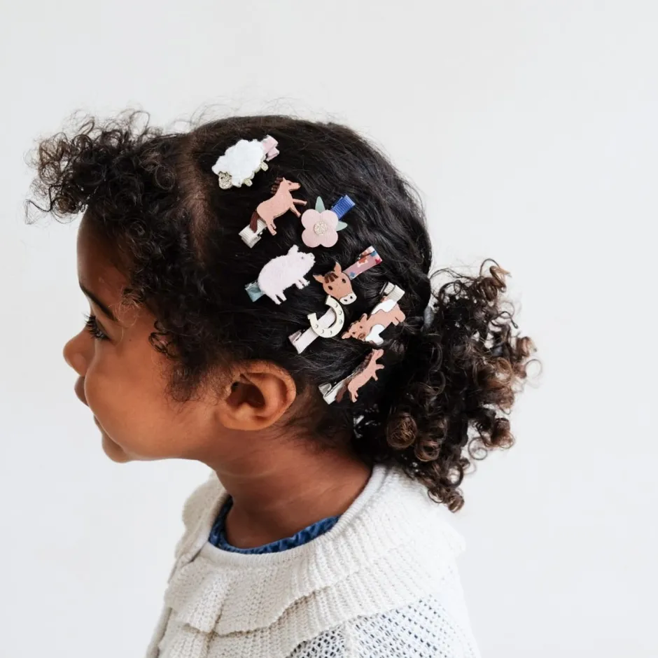 Haarklemmen farm animal | Homestead | 8 stuks | Mimi & Lula Haaraccessoires