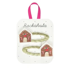 Sale Haarknipjes gingerbread house | 2 stuks | Rockahula Haaraccessoires