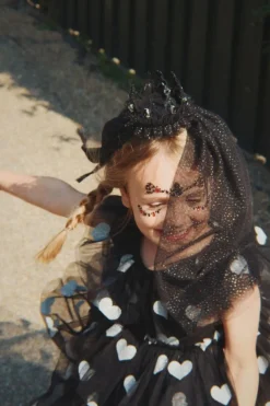 Online Halloween face jewels | Red/black | Haaraccessoires