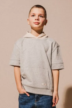 Outlet Hoodie Paz | Grey melee light | Truien & Vesten|Truien & Vesten