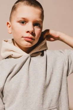 Outlet Hoodie Paz | Grey melee light | Truien & Vesten|Truien & Vesten