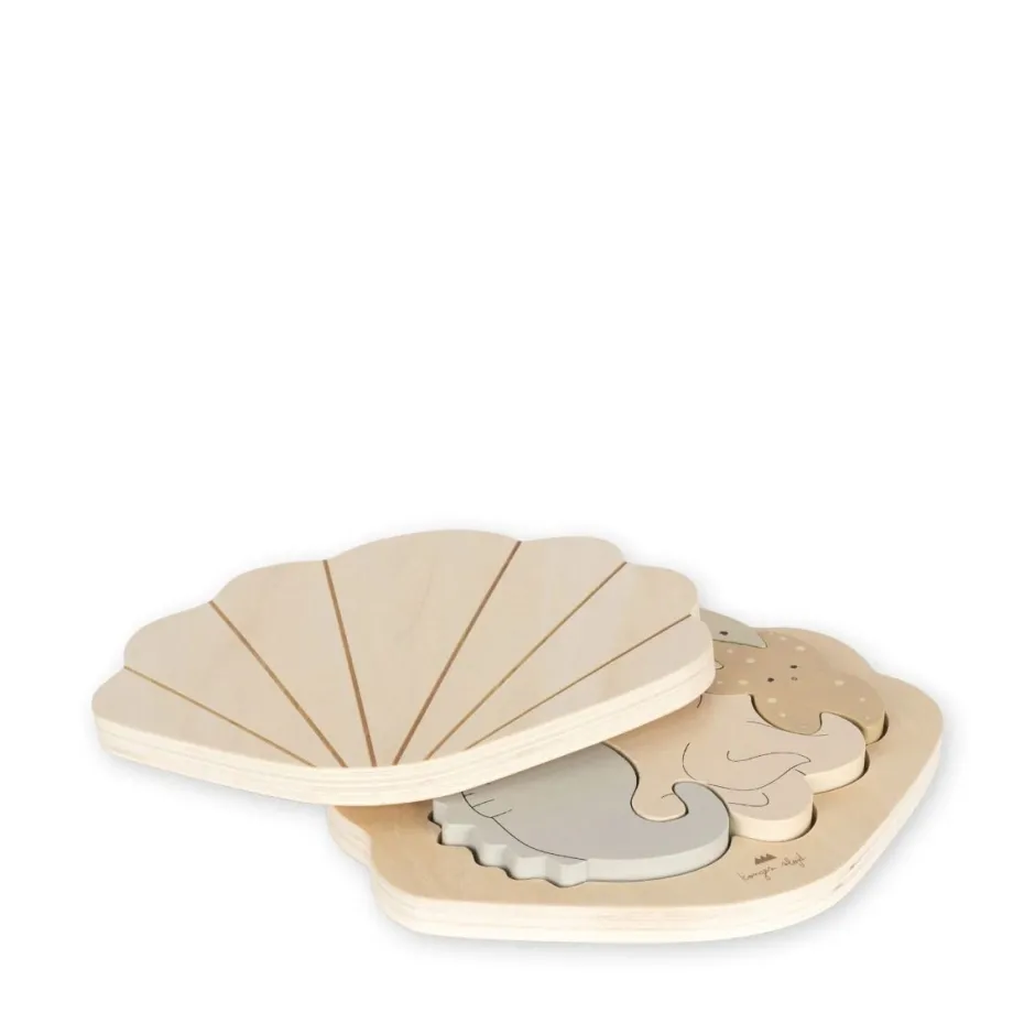 Outlet Houten puzzel zeedieren | Multi | Puzzels|Houten Speelgoed