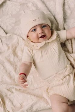 Sale Jersey pointelle bodysuit Yuul | Creme oat | Rompers