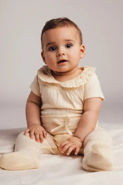 Discount Jersey pointelle legging Catarina | Creme oat | DAMES Broeken & Leggings|Broeken & Leggings