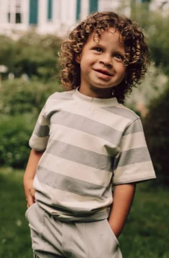 Online Jersey tee Covas | Vanilla striped | Shirts