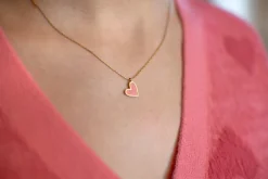 Online Ketting falling in love | Roze/goud | DAMES Sieraden|Snøpskes